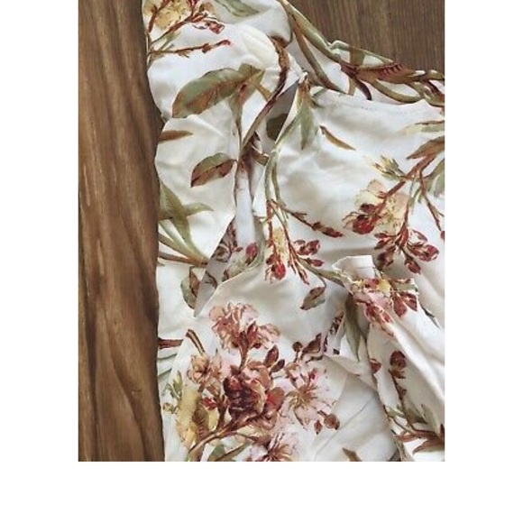 H&M Zara Mango Midi Floral Dress Summer Short 3/4 Sleeve - Picture 4 of 12